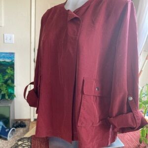 🌈 1980’s vintage model jacket -convertible sleeves metal zipper XL 14th & Union